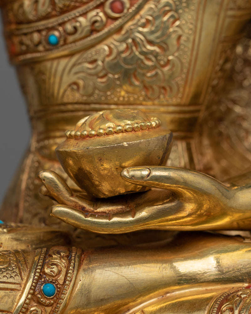 Traditional Shakyamuni Buddha with Radiant Halo | Symbol of Serenity and Inner Wisdom