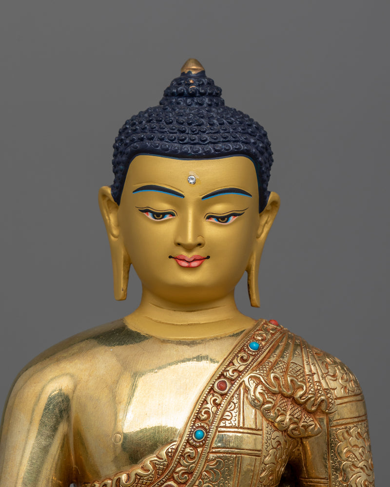 Traditional Shakyamuni Buddha with Radiant Halo | Symbol of Serenity and Inner Wisdom