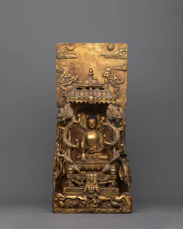 Gold Gilded Shakyamuni Buddha Statue