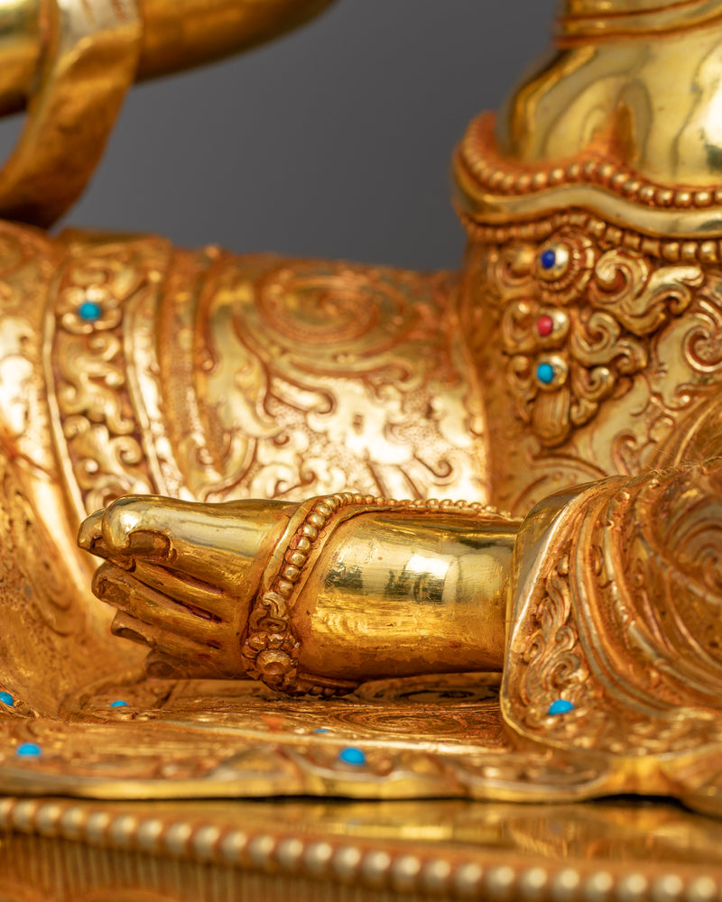 Green Ārya Tārā Statue | 19 Inch Feminine Graceful Sculpture of Female Buddha