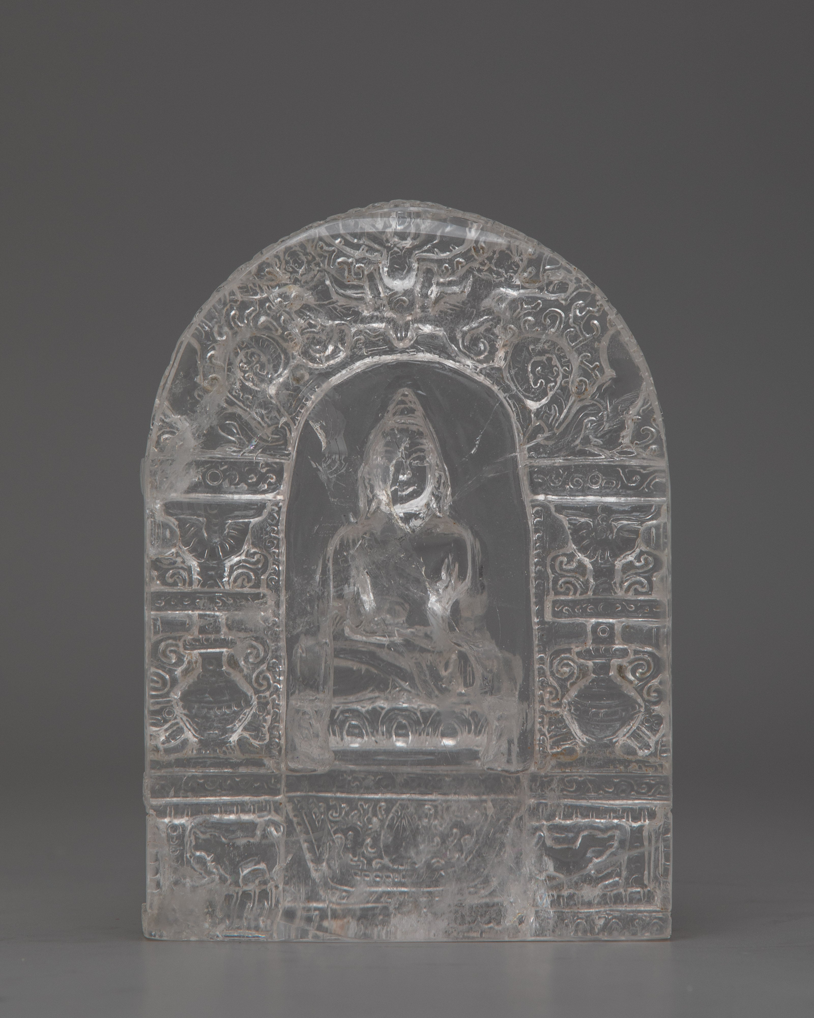 Shakyamuni Buddha Crystal Sculpture | Handcrafted Spiritual Art