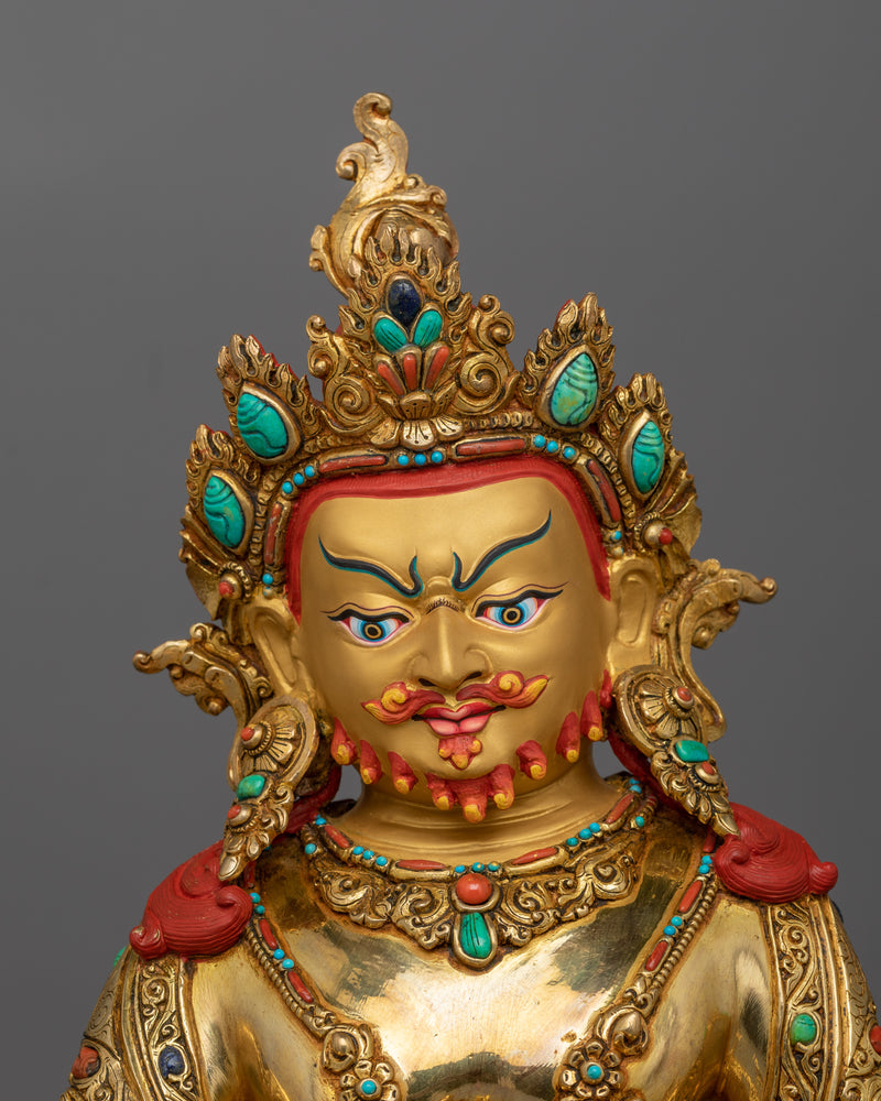 Himalayan Prosperity Sculpture of Dzambhala  | God of Fortune Wealth