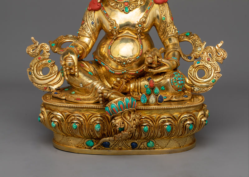 Himalayan Prosperity Sculpture of Dzambhala  | God of Fortune Wealth