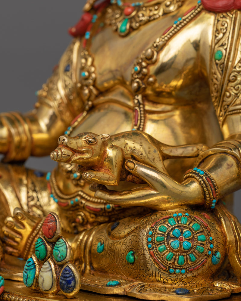 Himalayan Prosperity Sculpture of Dzambhala  | God of Fortune Wealth