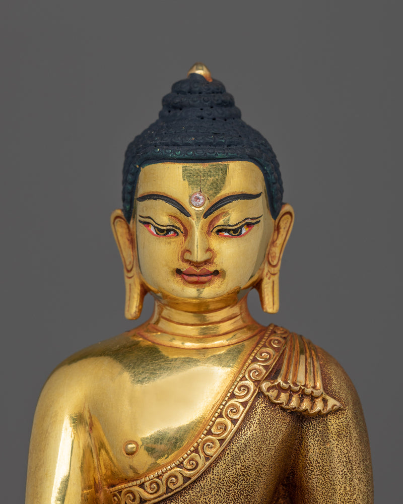 Healing Buddha Bhaisajyaguru Statue | Handcrafted 24K Gold Gilded Statue