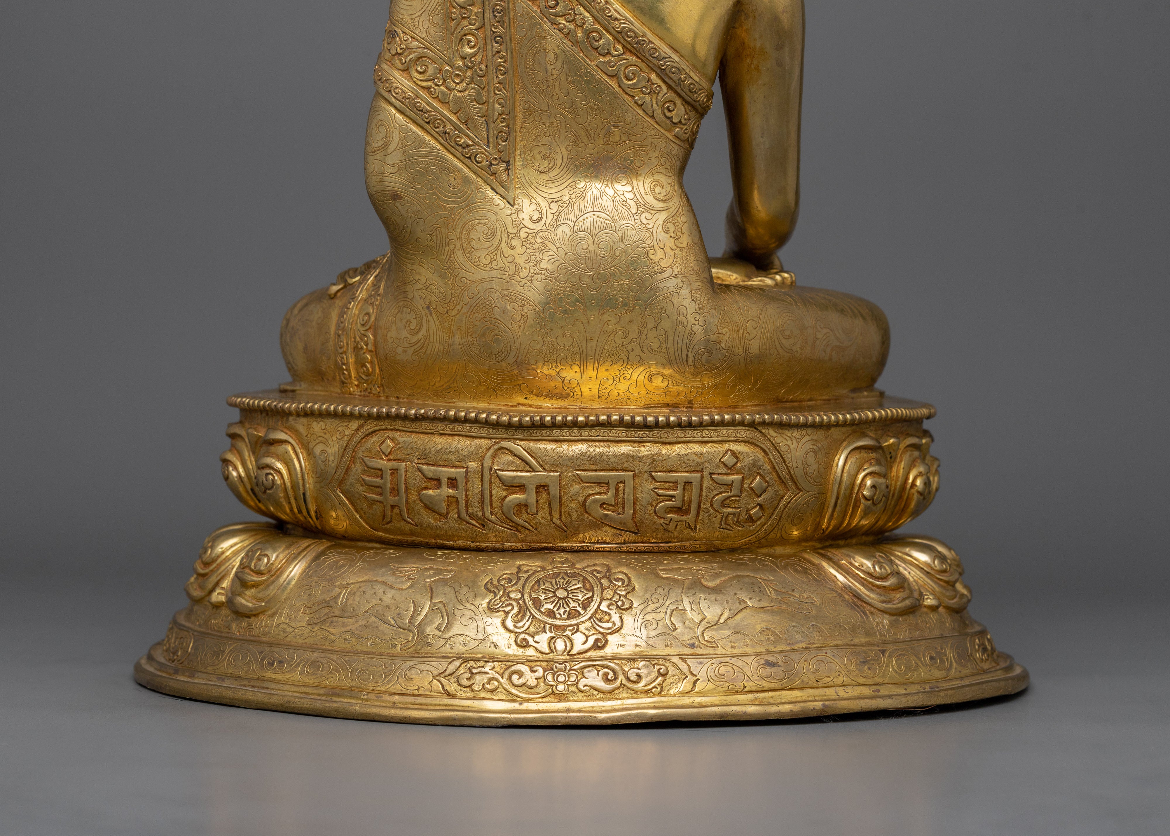 24K Gold-Gilded Enlightened Teacher Buddha | Shakyamuni Buddha Statue