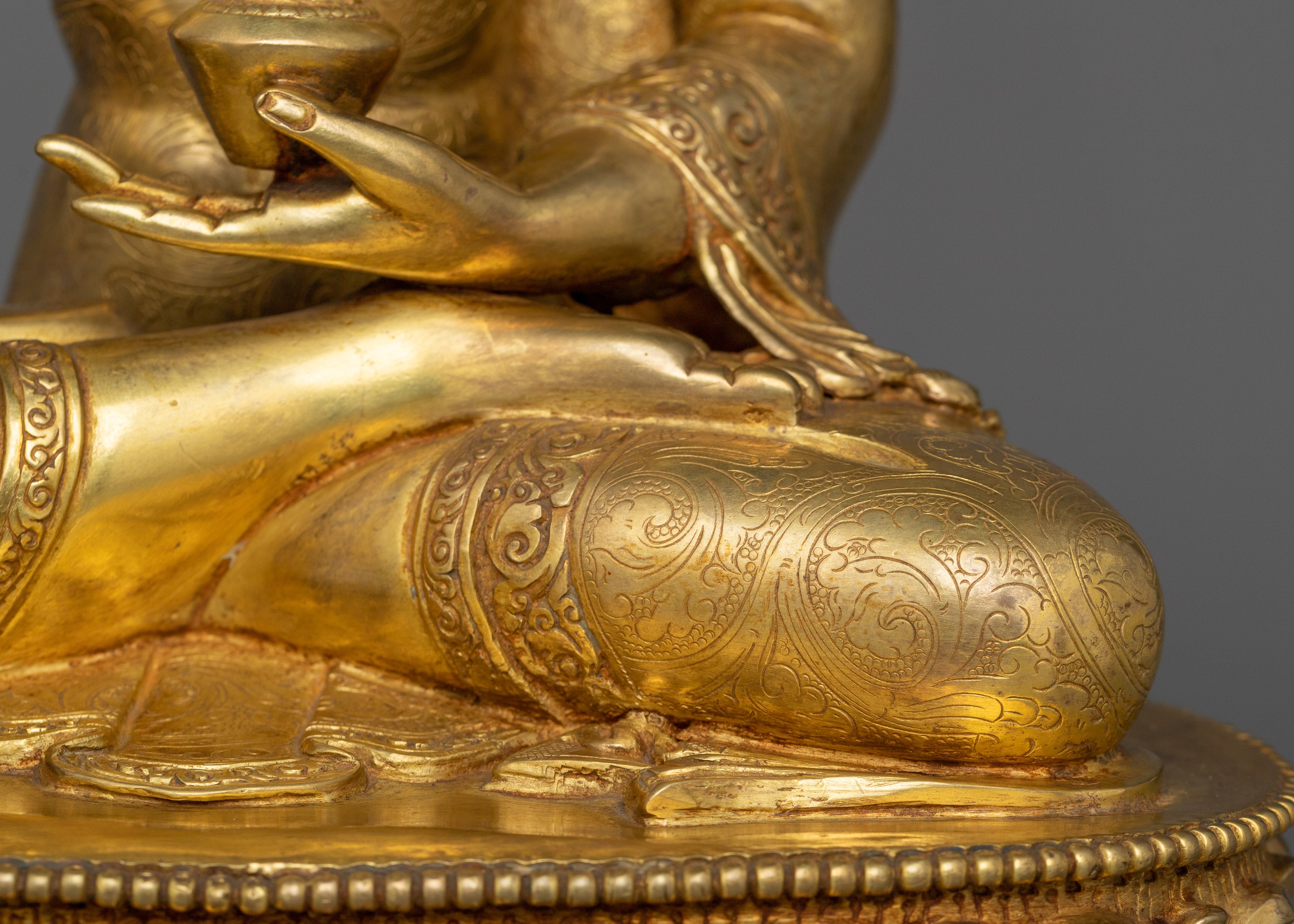 24K Gold-Gilded Enlightened Teacher Buddha | Shakyamuni Buddha Statue