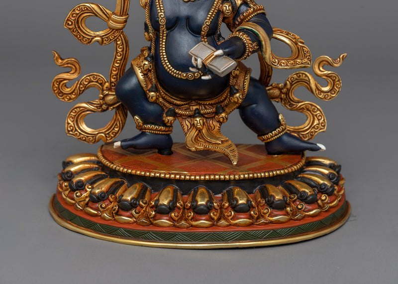 Wrathful Black Manjushri Altar Sculpture | The Fierce Deity of Wisdom