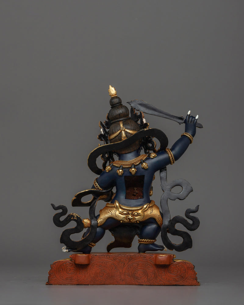 Wrathful Black Manjushri Altar Sculpture | The Fierce Deity of Wisdom