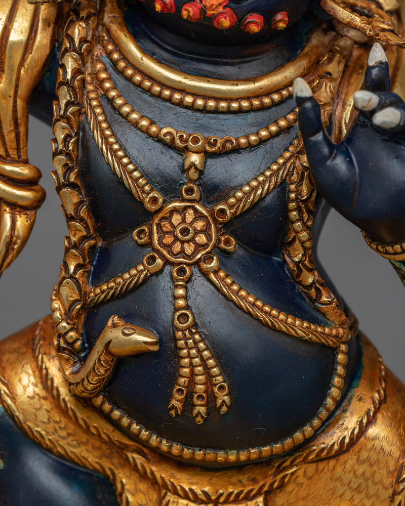 Protector Vajrapani Statue | 24K Gold-Gilded Sculpture
