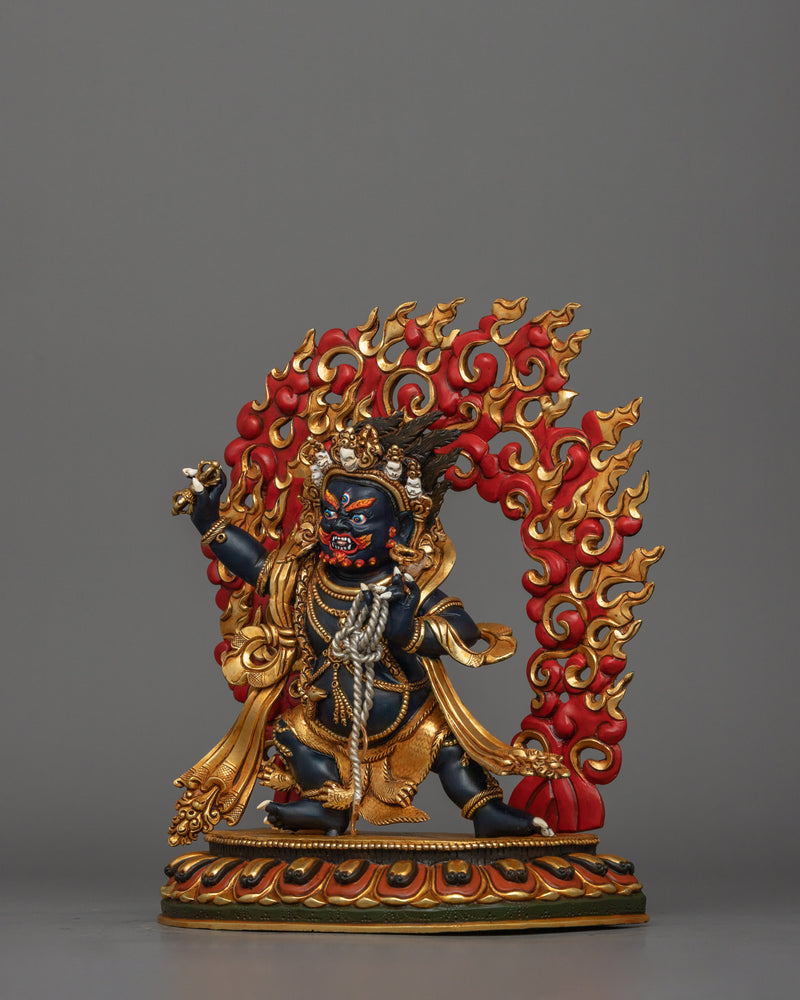 Protector Vajrapani Statue | 24K Gold-Gilded Sculpture