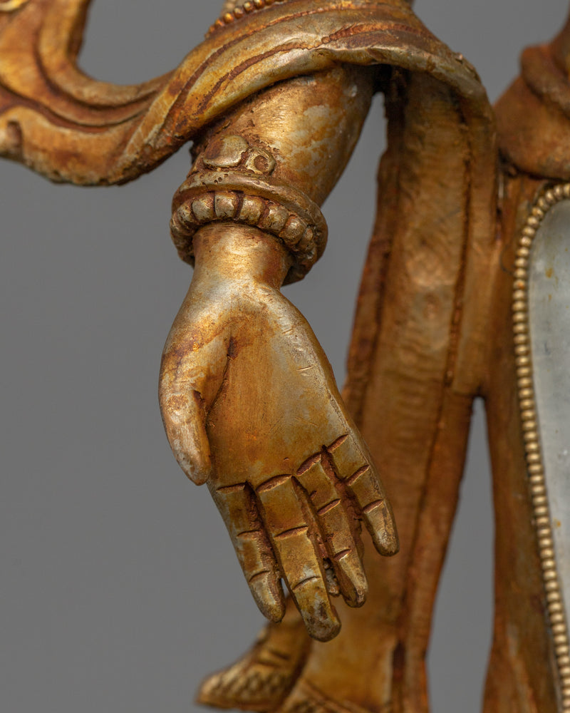 Sacred Avalokiteshvara Sculpture | Radiant Gemstone Buddhist Artwork