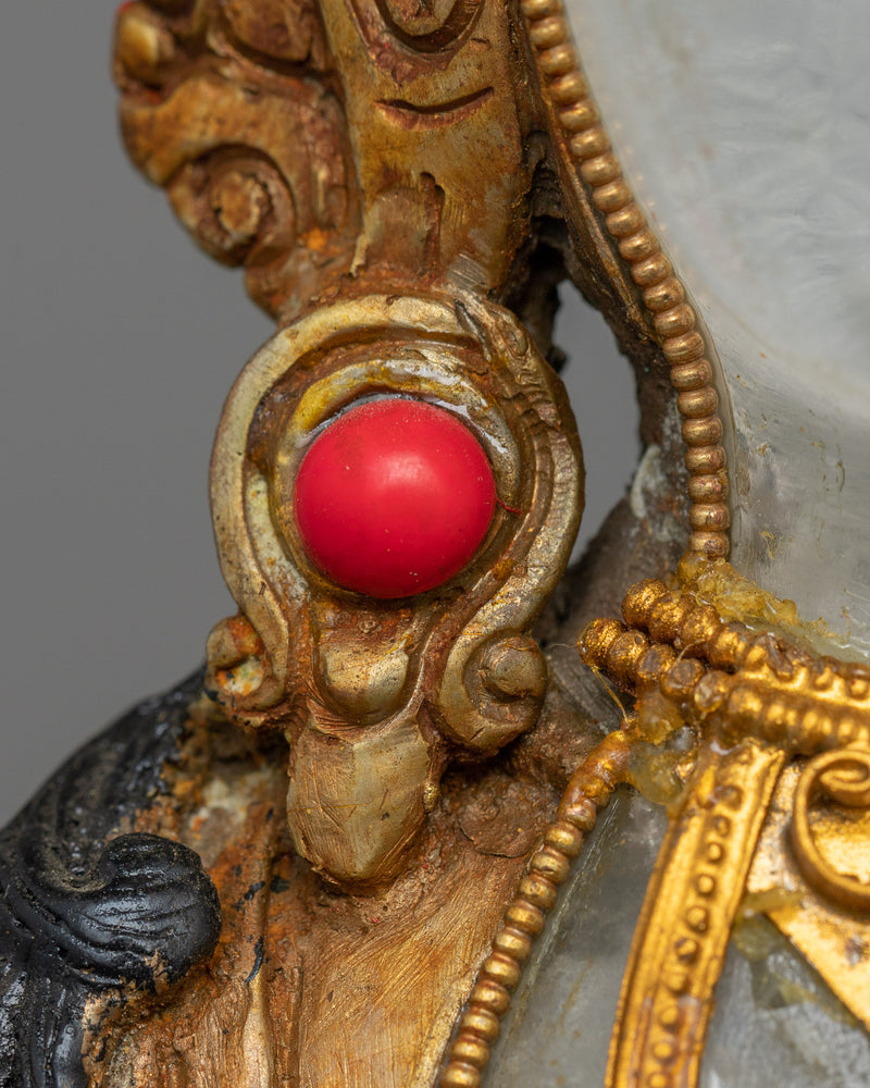 Sacred Avalokiteshvara Sculpture | Radiant Gemstone Buddhist Artwork