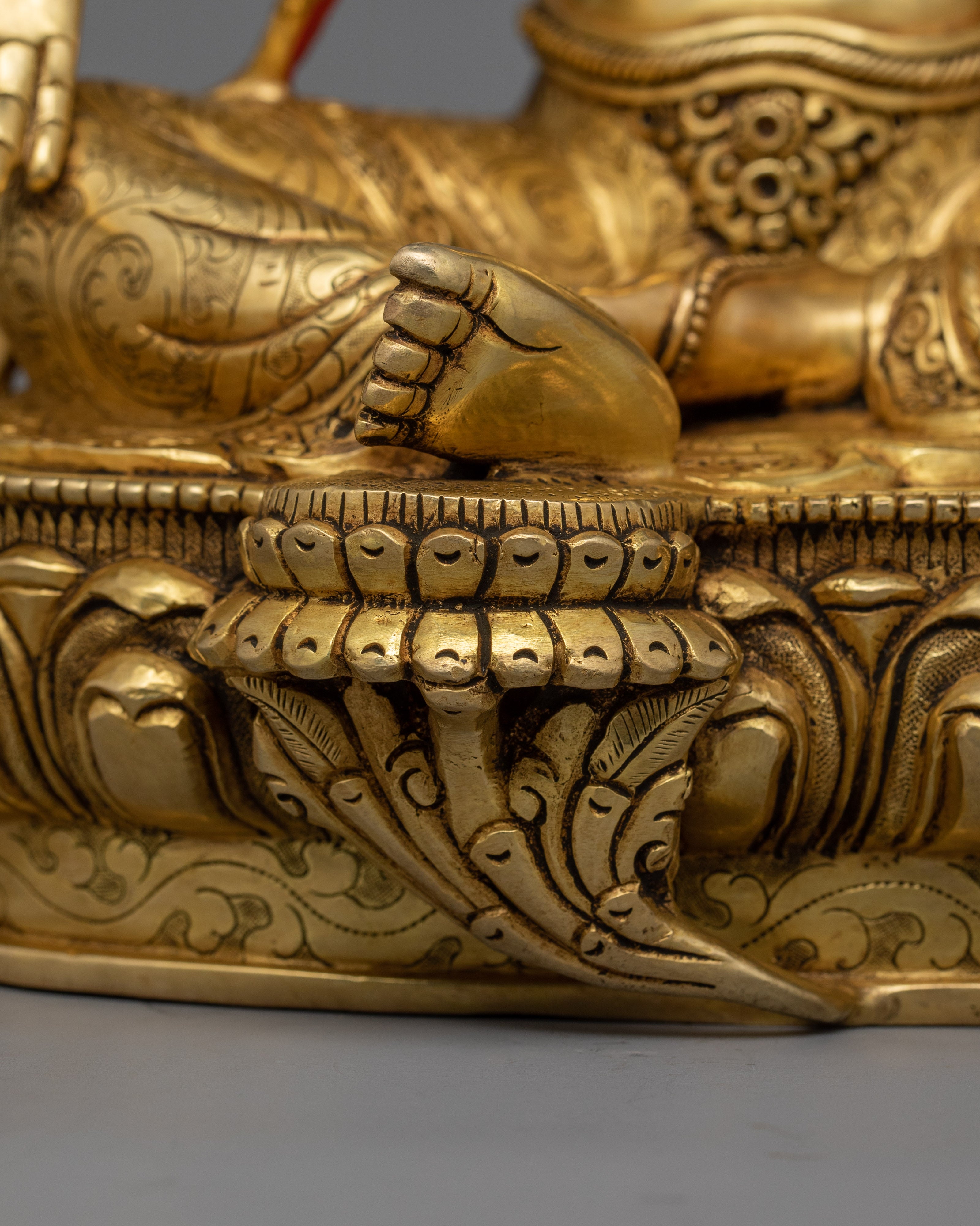 Tibetan "Sgrol-ljang" Green Tara Figurine | Sculpture for Protection and Spiritual Enlightenment