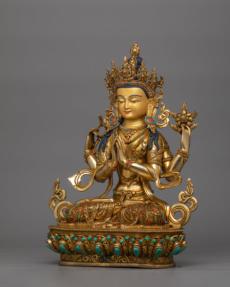 Bodhisattva Statue Chenrezig | Perfect for Meditation and Devotion