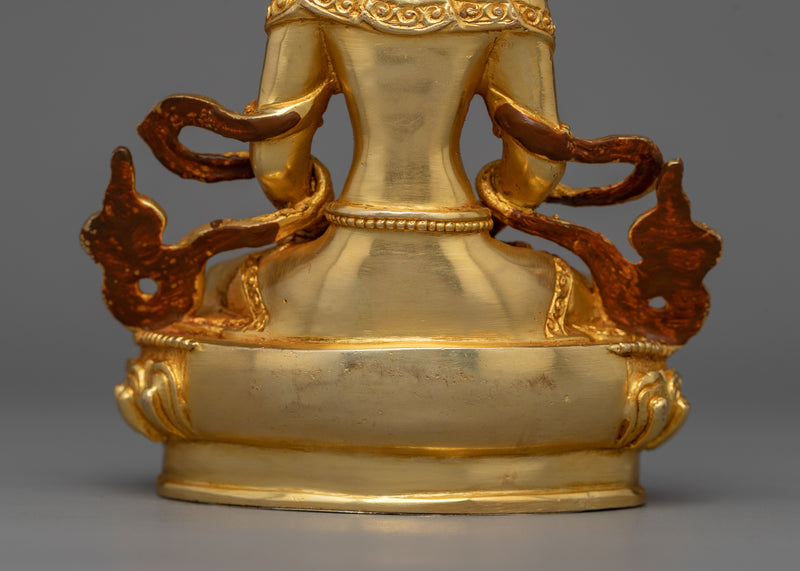 Amitayus Savior Buddha Deity of Endless Life Sculpture | Protector of Longevity and Health
