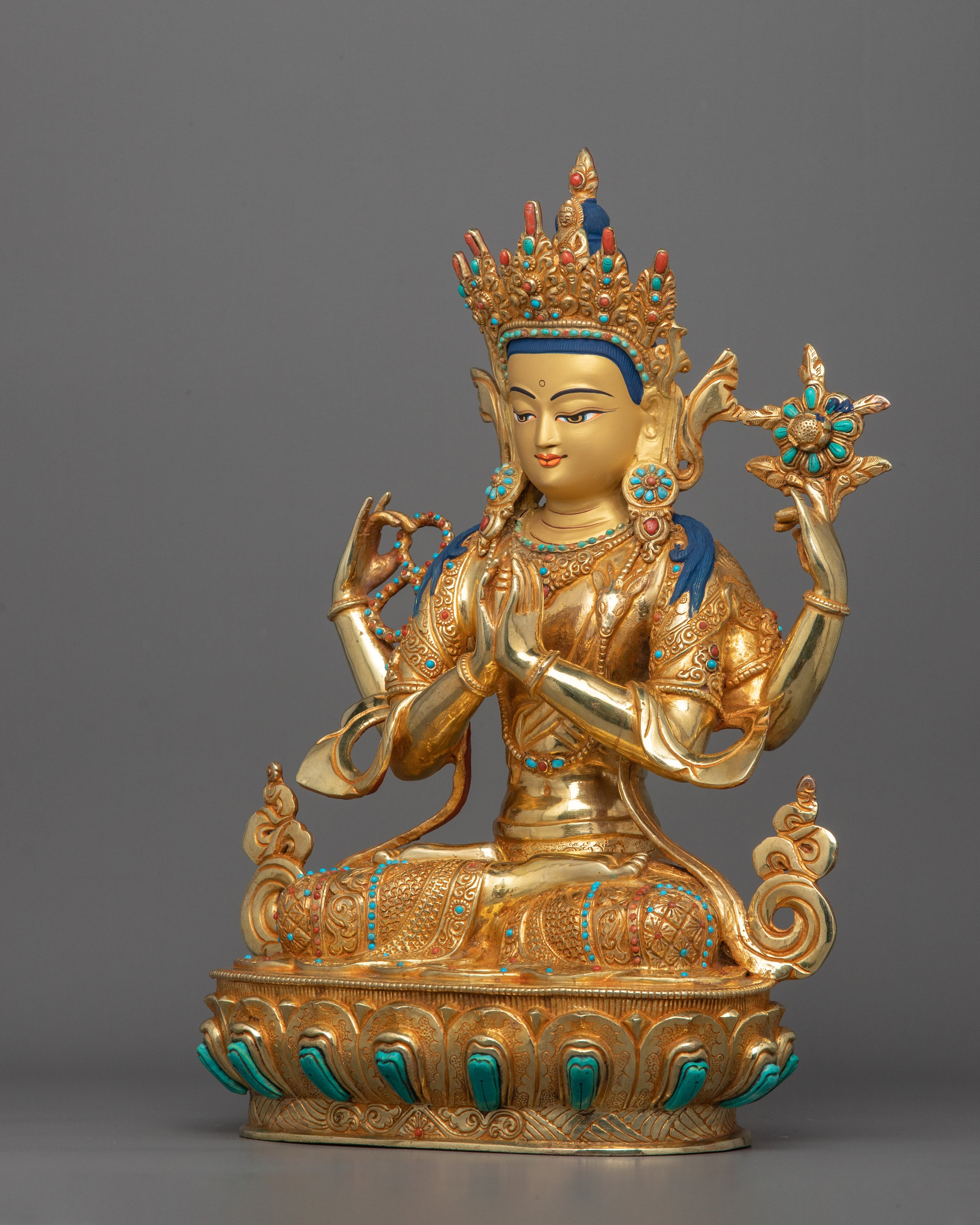 Meditation Statue of Chenrezig | The embodiment of Compassion