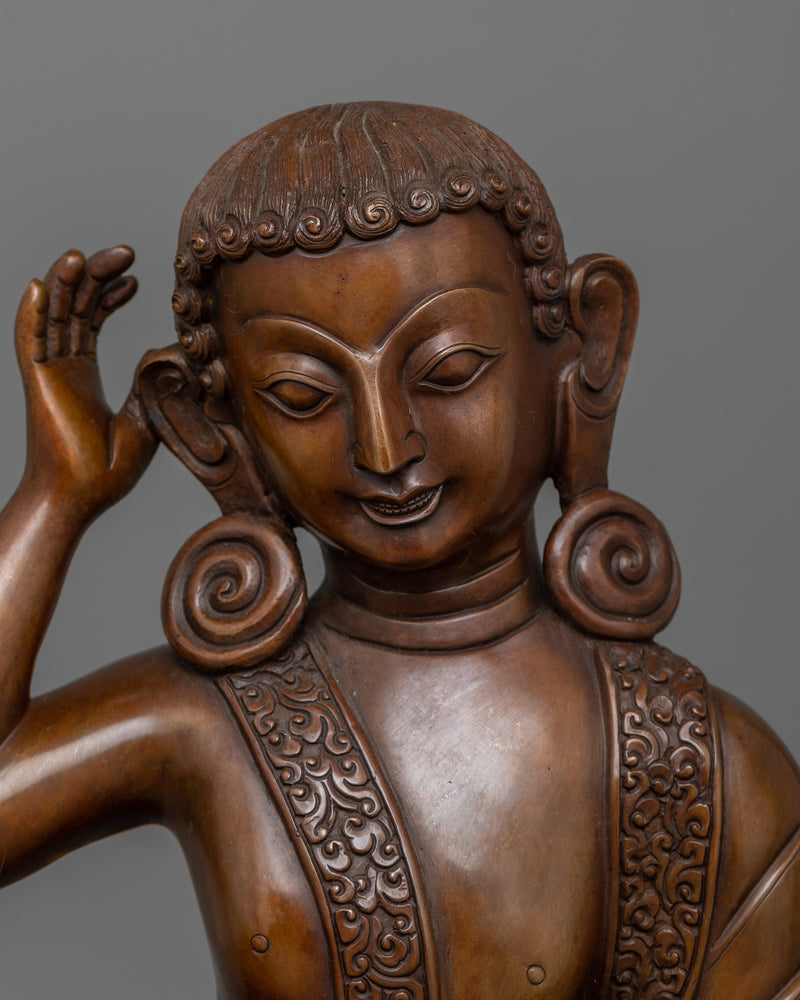 Jetsun Milarepa Tibetan Saint Statue | Buddhist Master Milarepa Sculpture