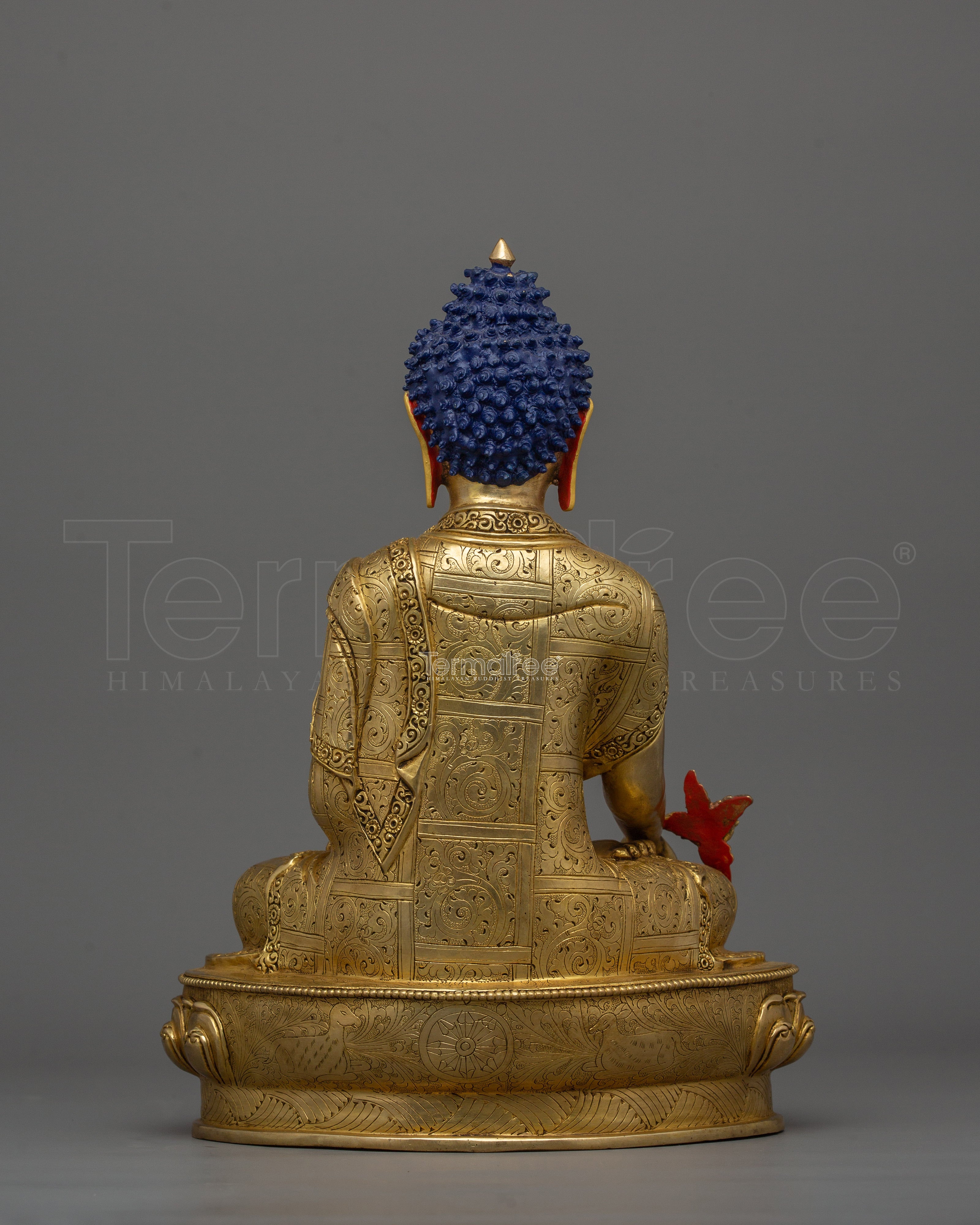 Gold Amitabha Buddha 8.66 Inch Statue | 24K Gold Gilded Handmade in Nepal