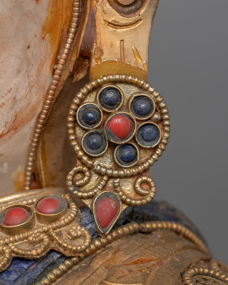Crowned Enlightened Shakyamuni Buddha Statue | Enlightenment & Meditation Artwork
