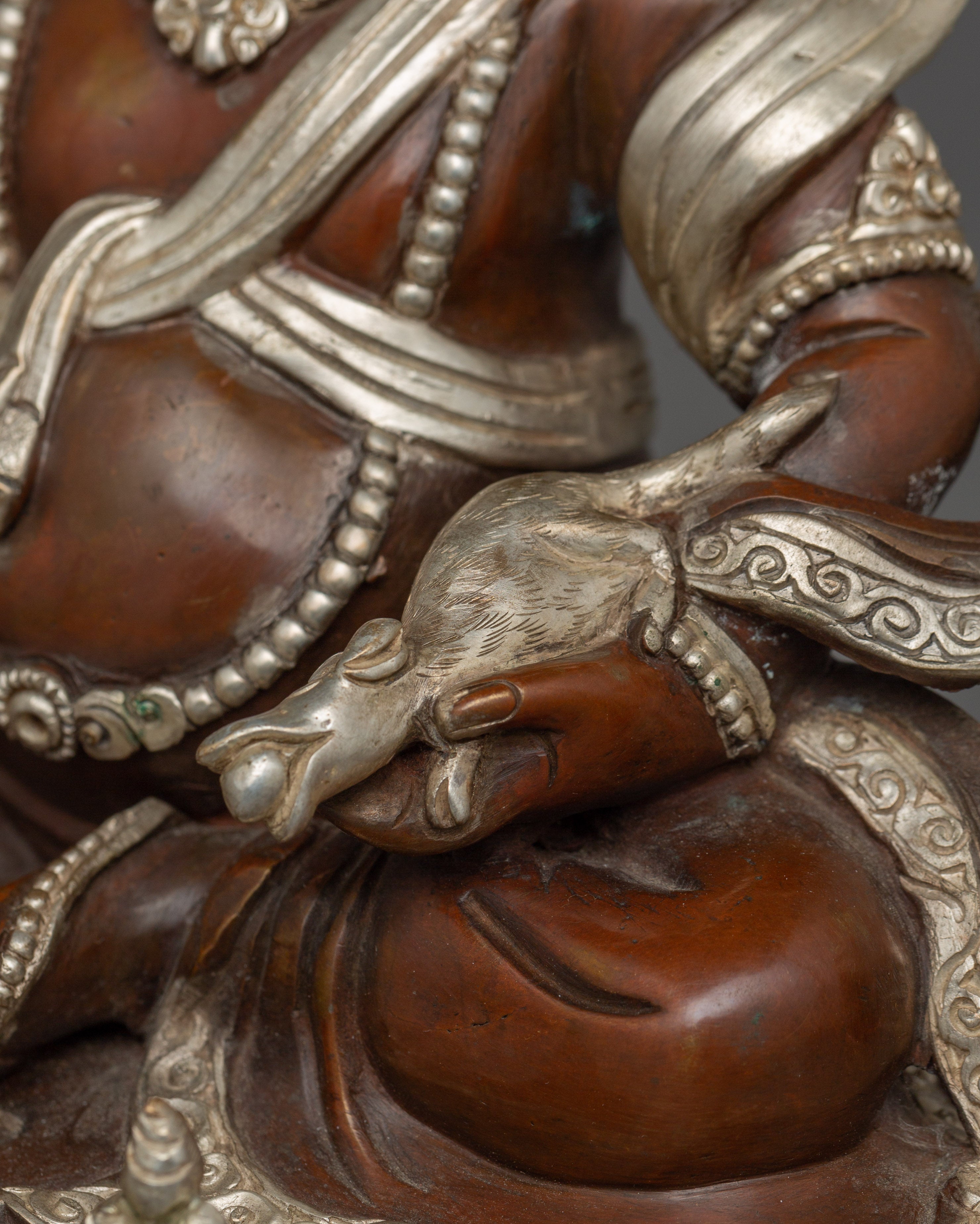 Spiritual Wealth Deity Dzambhala Sculpture | Symbol of Abundance Figurine