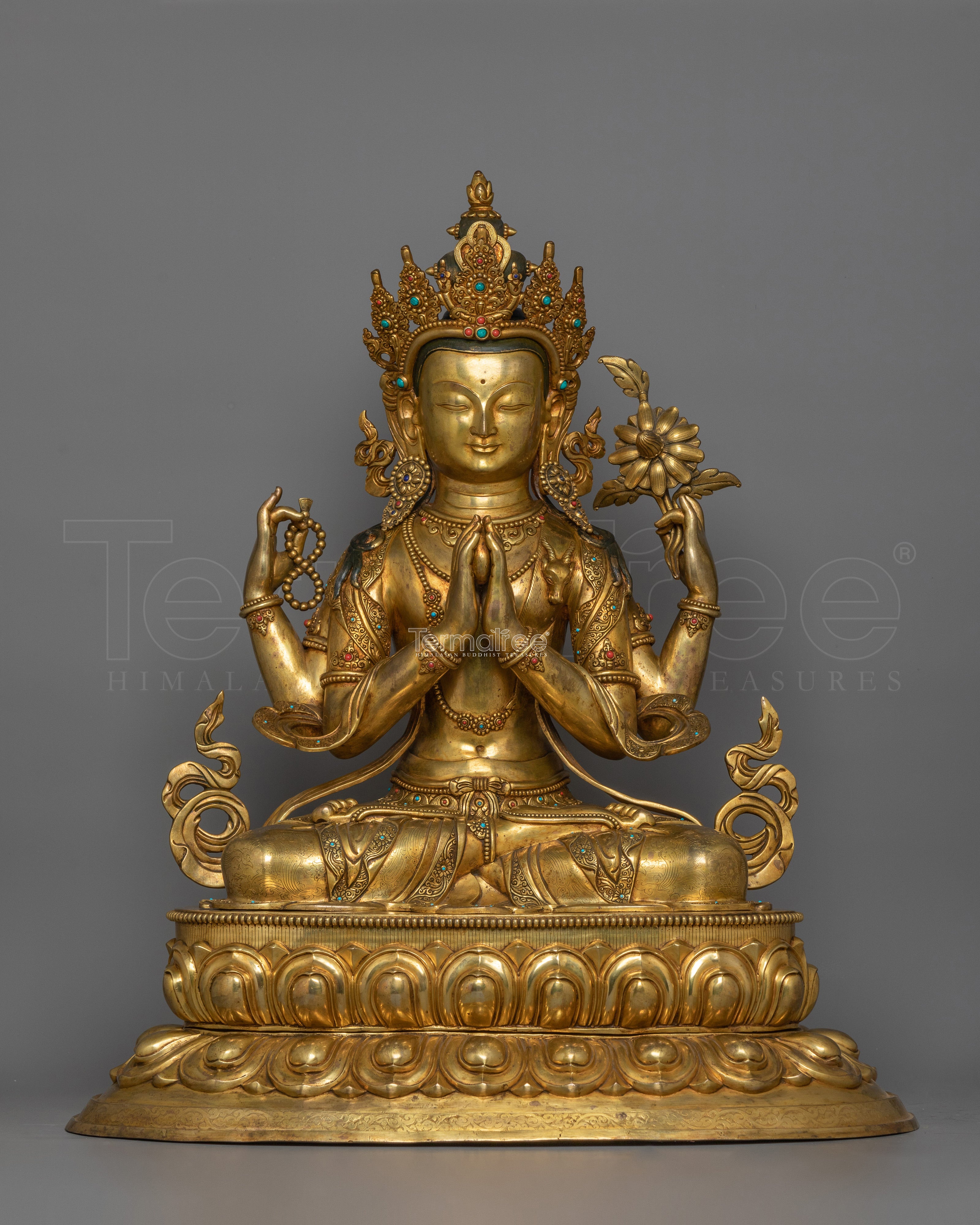 Meditation Deity Chenrezig Sculpture | The embodiment of Compassion