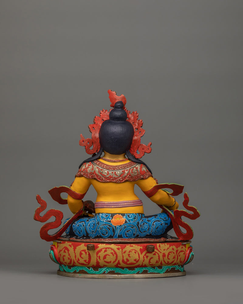 Tibetan Dzambhala Deity | 24k Gold Gilded Figurine