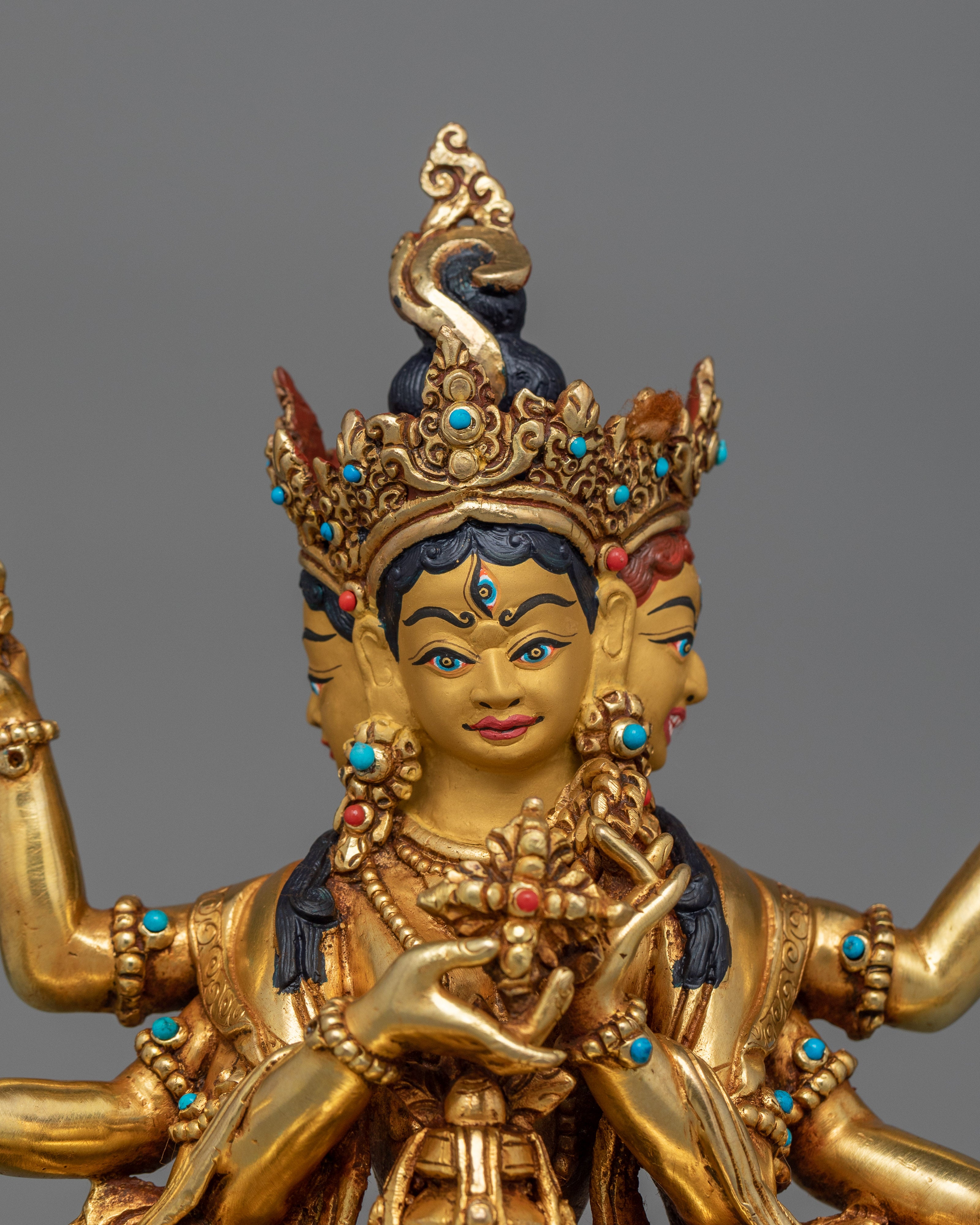 Tibetan Handmade Dakini Namgyalma for Shrine | Symbolizes Longevity and Spiritual Purity