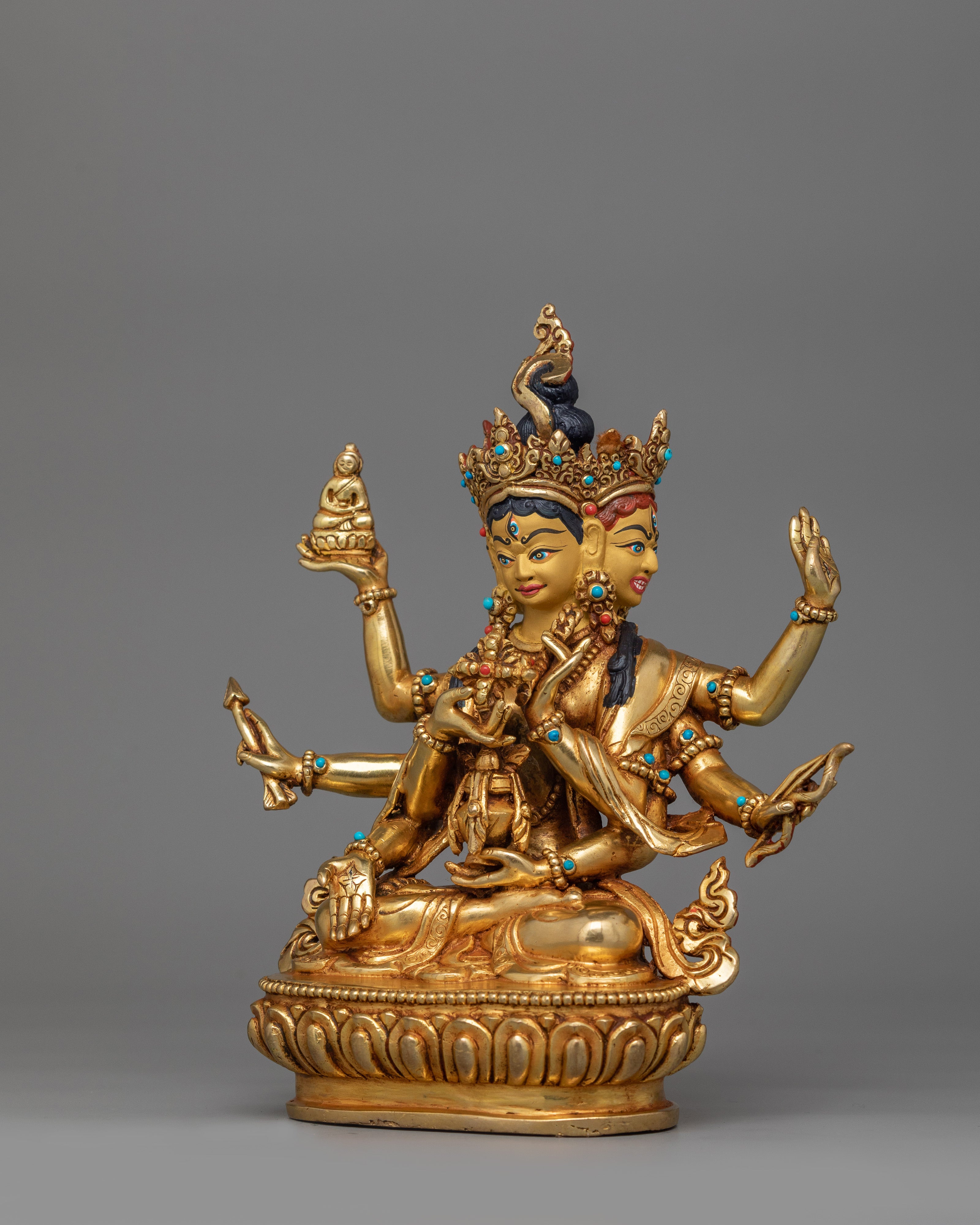 Tibetan Handmade Dakini Namgyalma for Shrine | Symbolizes Longevity and Spiritual Purity