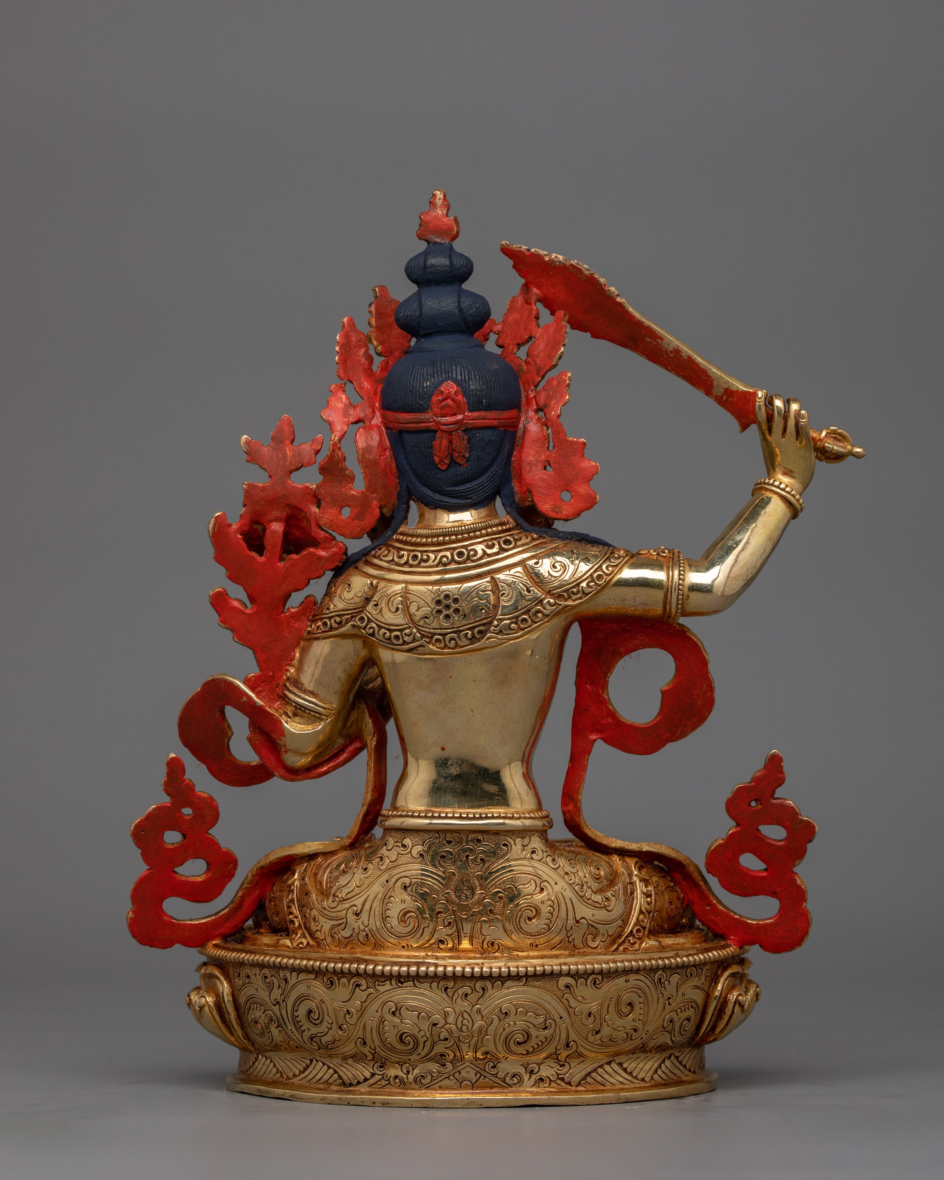 Deity of Wisdom Manjushri Figurine for Altar and Rituals | Symbol of Intellectual Clarity