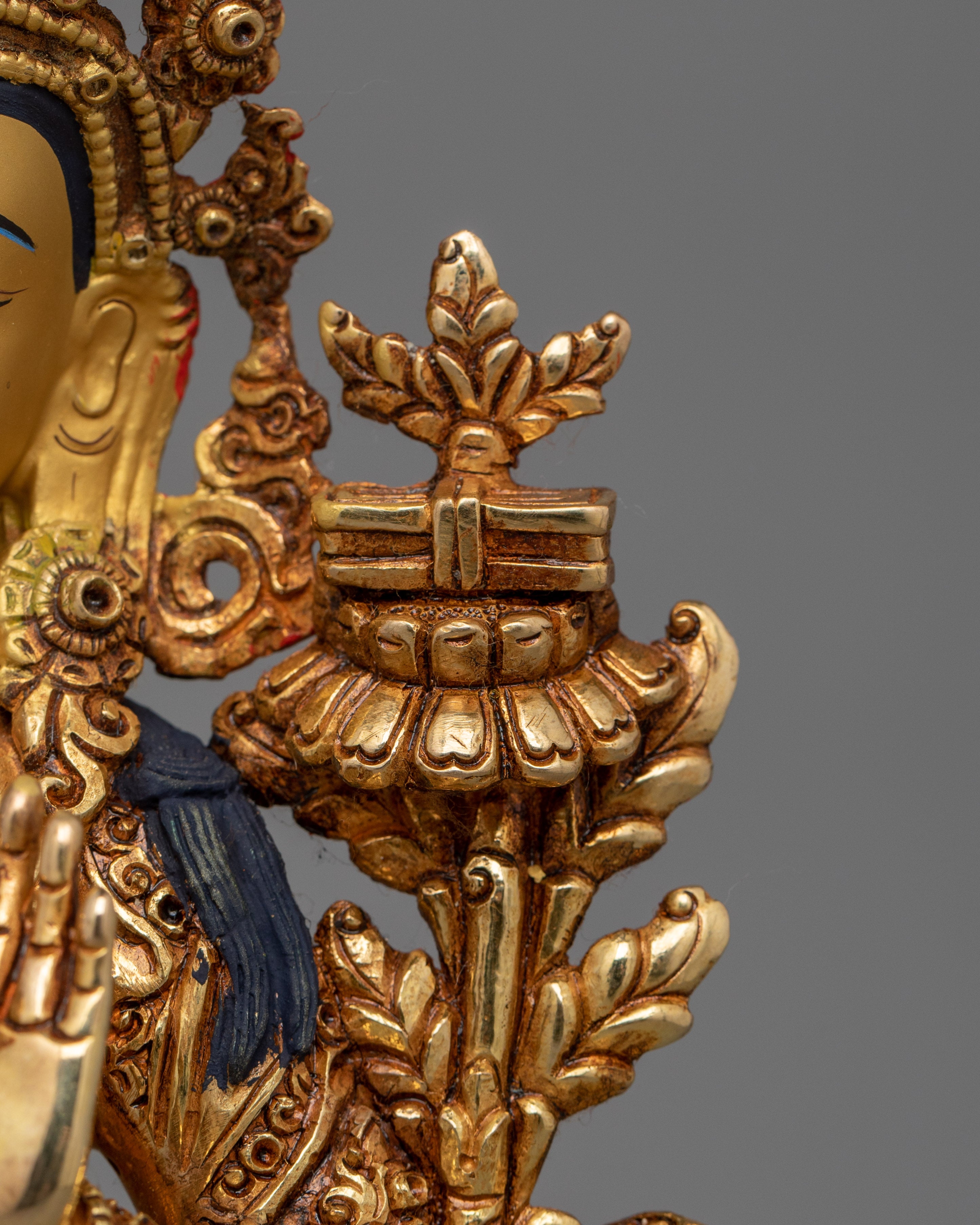 Deity of Wisdom Manjushri Figurine for Altar and Rituals | Symbol of Intellectual Clarity