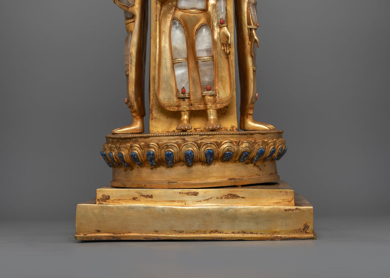 Abhaya Mudra Standing Buddha Sculpture | A Symbol of Enlightened Aspiration