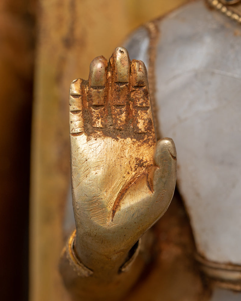 Abhaya Mudra Standing Buddha Sculpture | A Symbol of Enlightened Aspiration