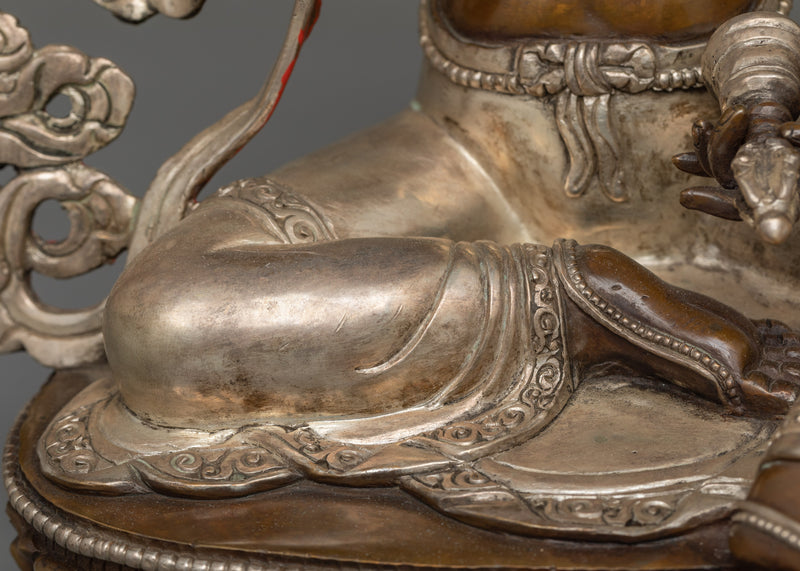 Oxidized Enlightened Bodhisattva Statue | Symbolizing Compassion and Purity