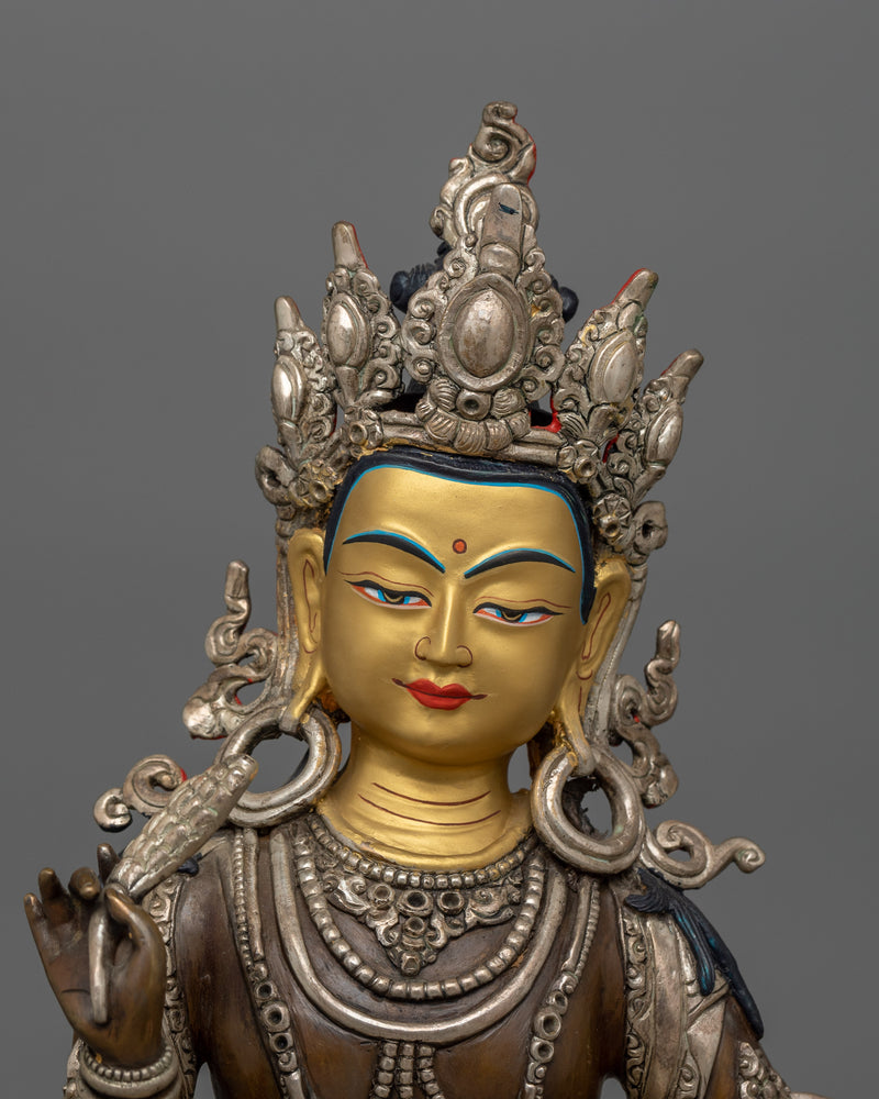 Oxidized Enlightened Bodhisattva Statue | Symbolizing Compassion and Purity