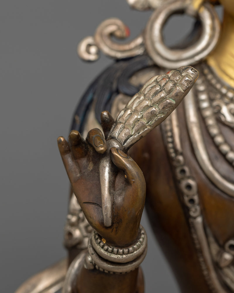 Oxidized Enlightened Bodhisattva Statue | Symbolizing Compassion and Purity