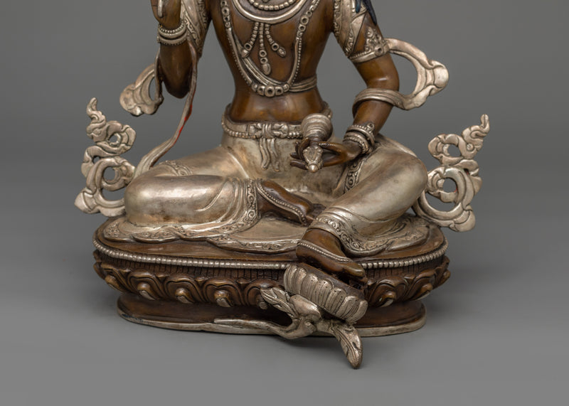 Oxidized Enlightened Bodhisattva Statue | Symbolizing Compassion and Purity