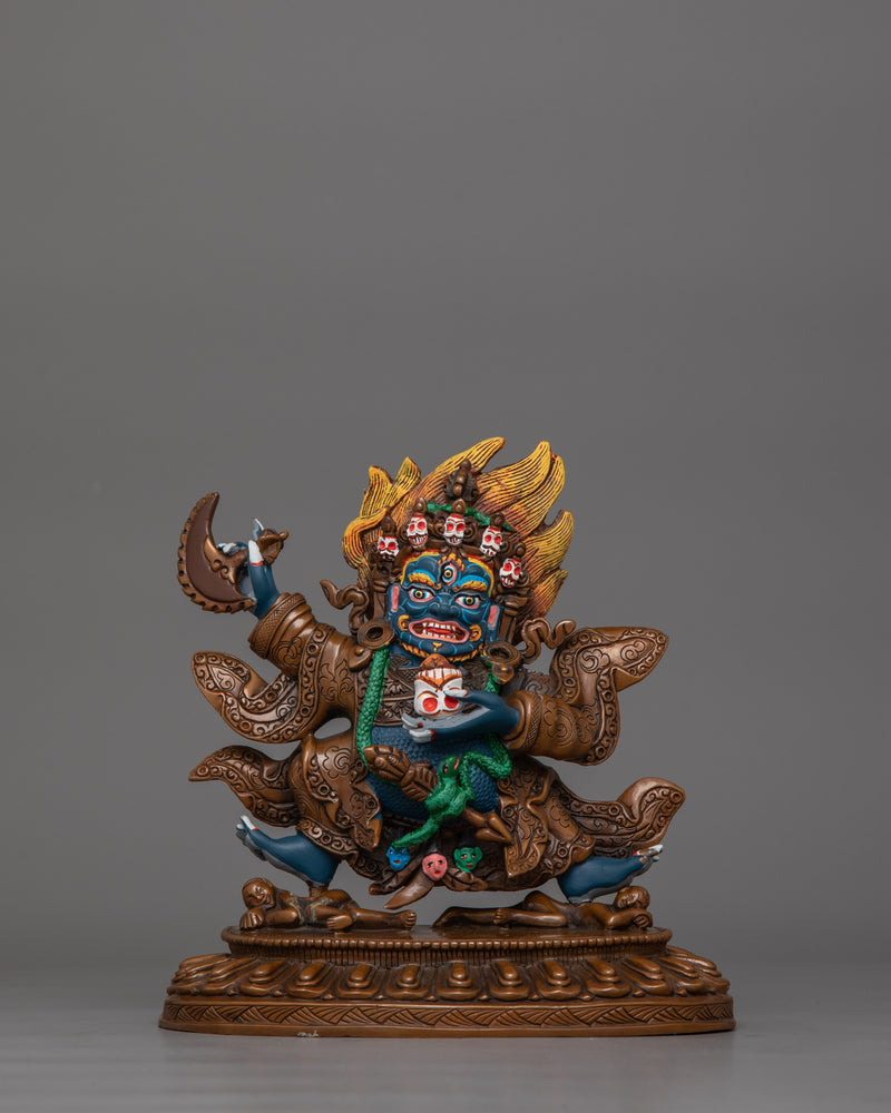 Mahakala Bernakchen Enlightened Protector Statue | Wrathful Deity Mahakala Artwork