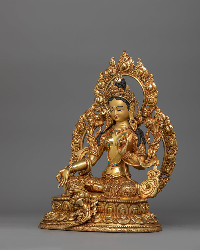 Green Tara Beloved Deity in Tibetan Buddhism | Divine Feminine Art