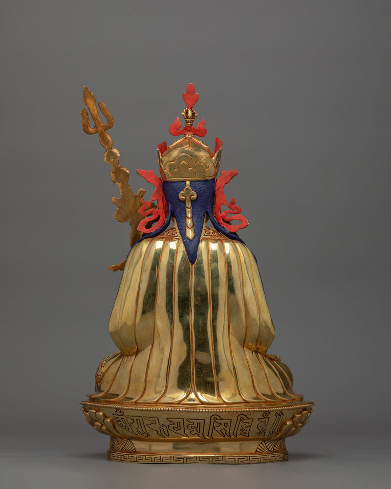 Gold Gilded Guru Rinpoche Figurine | Guru of Vajrayana Teachings