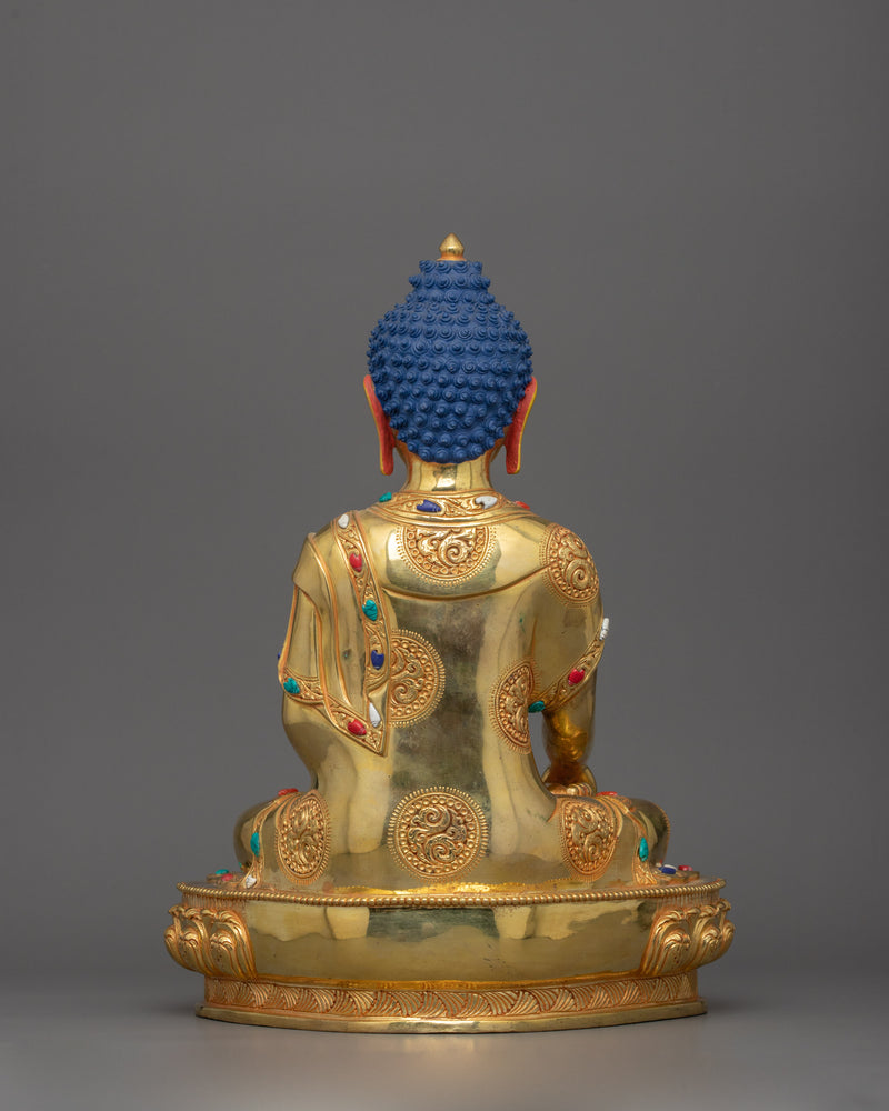 Shakyamuni Buddha "Prince of Lumbini" Figurine | 24k Gold Gilded Sculpture