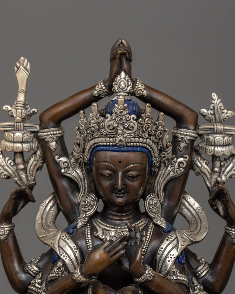 Buddhist Namasangiti Deity Sculpture | Traditional Himalayan Craftsmanship