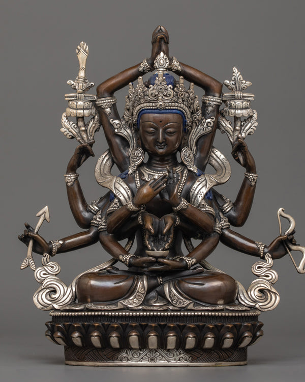 Buddhist Namasangiti Deity Sculpture | Traditional Himalayan Craftsmanship