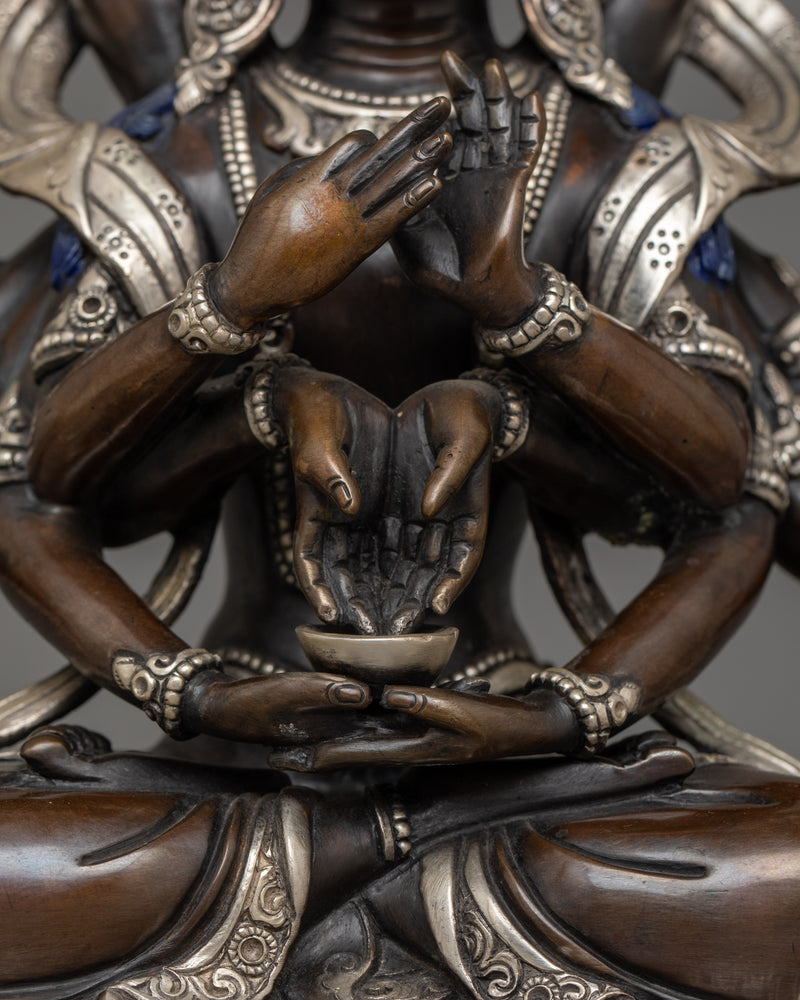 Buddhist Namasangiti Deity Sculpture | Traditional Himalayan Craftsmanship
