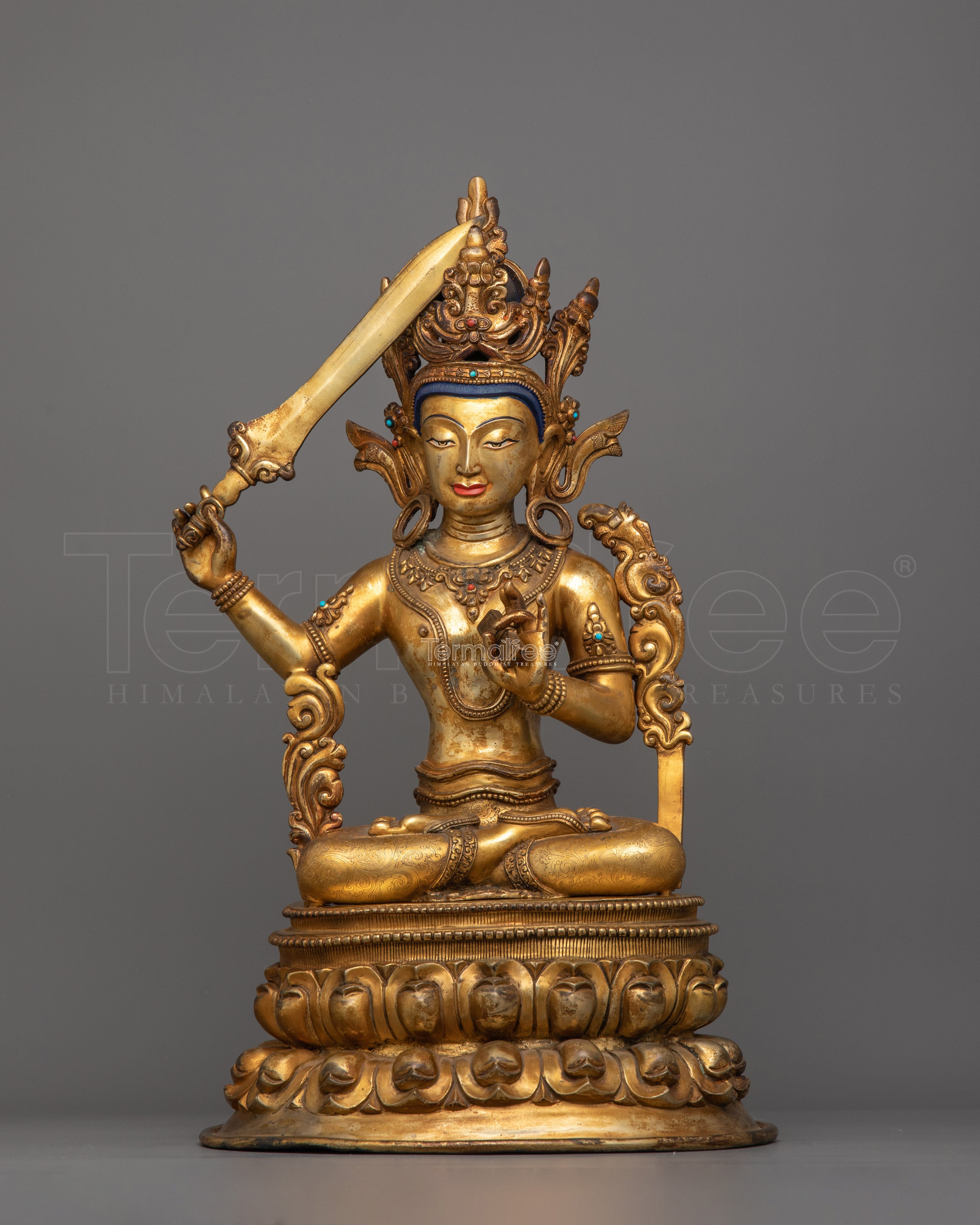 Enlightened Manjushri Sculpture | Symbol of Wisdom and Knowledge