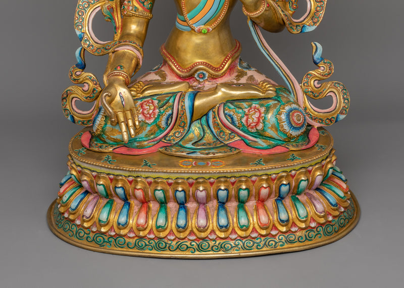 Seven Eyes Deity White Tara Statue | Mother of all Buddhas
