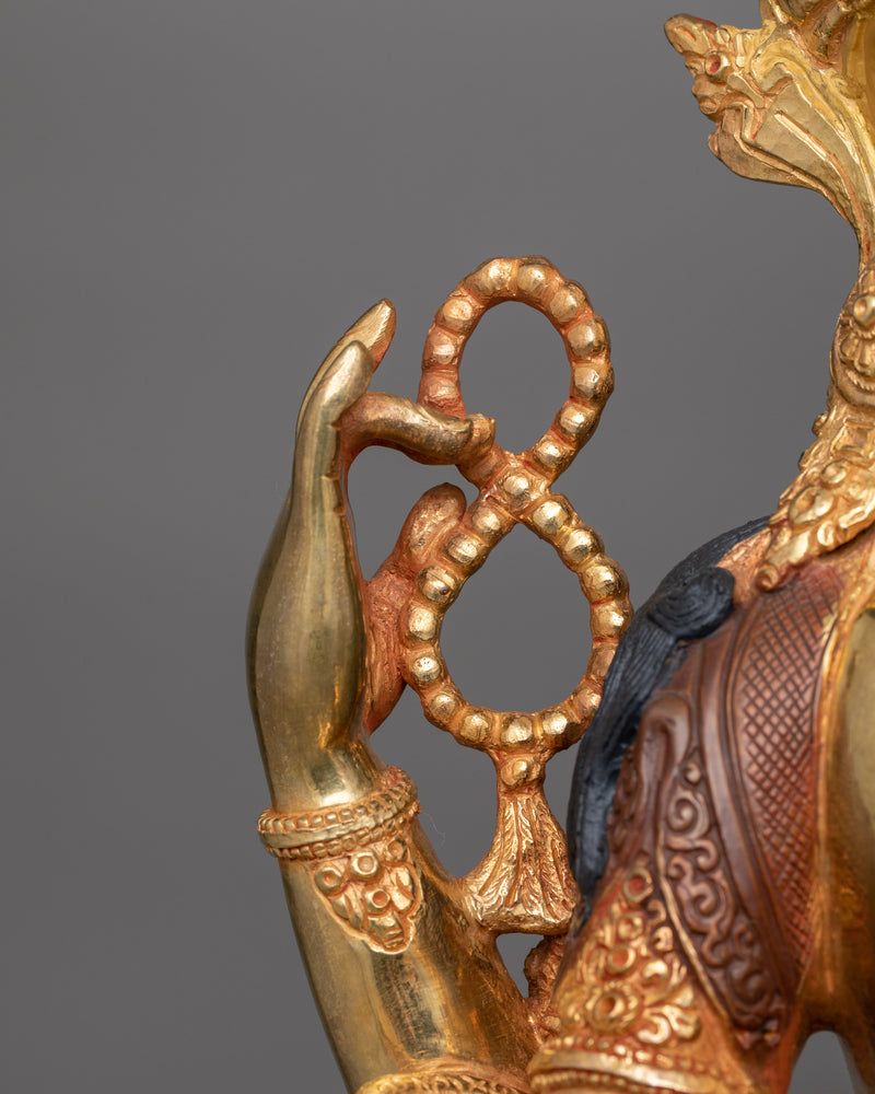 Chenrezig Four-Armed Compassion Deity Sculpture | Bodhisattva with Unwavering Eyes