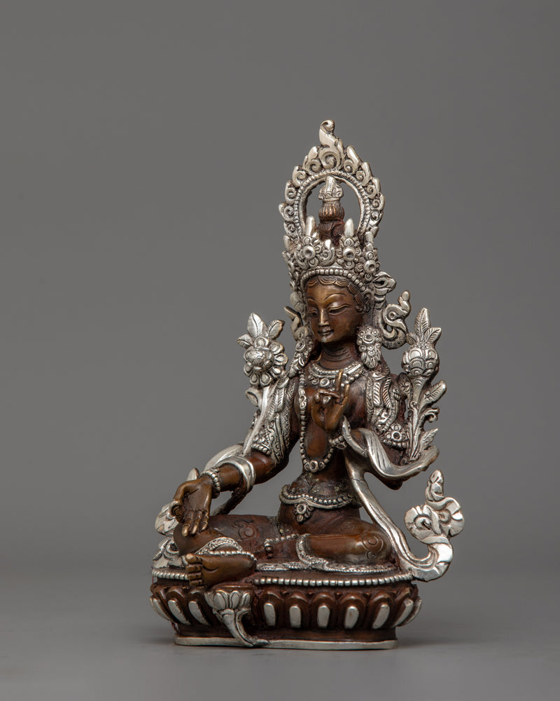 Swift Liberator Green Tara Figurine | Deity of Compassion and Peace