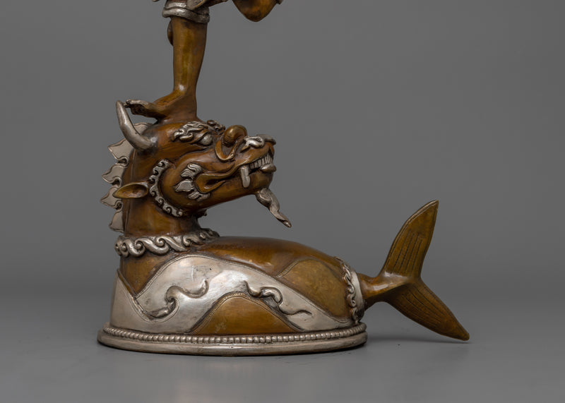 Oxidized Kui Xing Statue | The Chinese Deity of Literature and Examinations