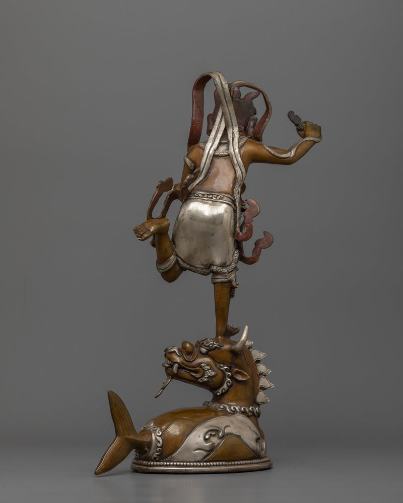 Oxidized Kui Xing Statue | The Chinese Deity of Literature and Examinations